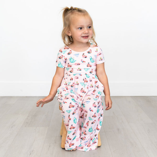 lillians-garden-tea-party-leggy-romper Laree & Co - Sophia's StyleBubble Romper-1